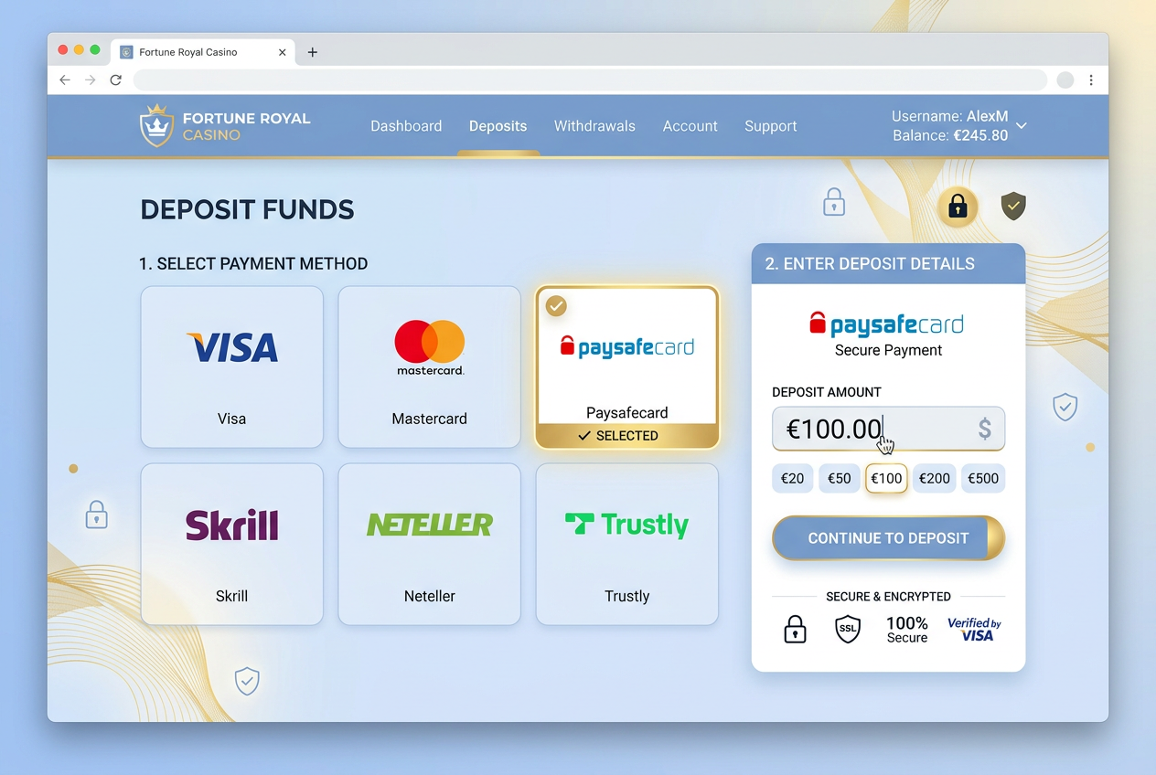 Bezpieczna transakcja Paysafecard w kasynie online