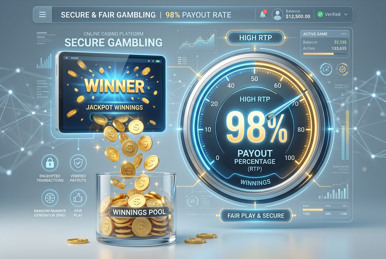 Wizualizacja mechaniki slotów z wysokim RTP