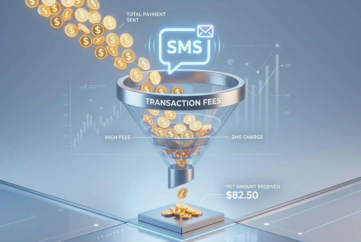 Ilustracja przedstawiająca wysokie opłaty i prowizje za płatności mobilne